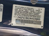 Honda Civic Lx 2HGFG1B62AH528800 снимка