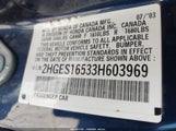 Honda Civic Lx 2HGES16533H603969 снимка