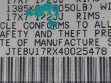 Toyota 4Runner Limited V6 JTEBU17RX40025478 снимка
