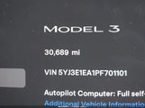 Tesla Model 3 Rear-Wheel Drive 5YJ3E1EA1PF701101 снимка