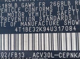 Toyota Camry Le 4T1BE32K94U317084 снимка