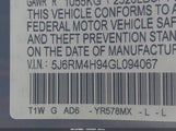 Honda Cr-V Touring 5J6RM4H94GL094067 снимка