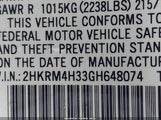 Honda Cr-V Lx 2HKRM4H33GH648074 снимка