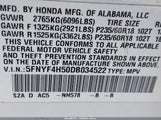 Honda Pilot Ex-L 5FNYF4H50DB034522 снимка