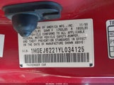 Honda Civic Dx 1HGEJ6221YL034125 снимка