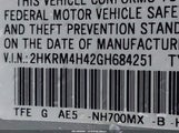 Honda Cr-V Se 2HKRM4H42GH684251 снимка