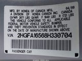 Honda Civic Lx 2HGFA16568H330704 снимка