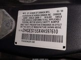 Honda Civic Lx 2HGES155X4H597610 снимка