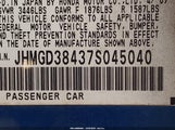 Honda Fit JHMGD38437S045040 снимка