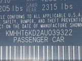 Hyundai Genesis 2.0T R-Spec KMHHT6KD2AU039322 снимка