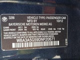 BMW 328I WBA3A5G59DNP20671 fotografie