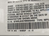 Honda Odyssey Touring 5FNRL6H87MB009460 fotografie
