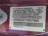 Honda Civic Ex/Ex Se 2HGES25715H575665 снимка