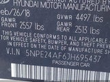 Hyundai Sonata Se 5NPE24AF6JH695437 fotografie