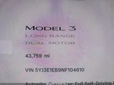 Tesla Model 3 Long Range Dual Motor All-Wheel Drive 5YJ3E1EB9NF104610 снимка