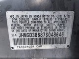 Honda Fit Sport JHMGD38687S048646 снимка