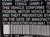 Honda Civic Ex SHHFK7H51HU414641 снимка