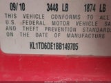 Chevrolet Aveo 1Lt KL1TD6DE1BB149705 снимка