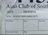 Honda Pilot Touring 5FNYF3H92AB012675 снимка