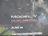 Tesla Model Y Performance Dual Motor All-Wheel Drive 7SAYGDEF0NF337086 снимка