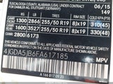 Mercedes-Benz Ml 350 4JGDA5JB6FA617185 снимка