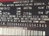 Kia Optima Ex Turbo 5XXGN4A69CG041949 снимка