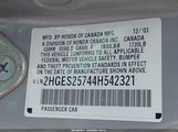 Honda Civic Ex 2HGES25744H542321 снимка
