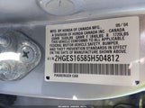 Honda Civic Lx 2HGES16585H504812 снимка