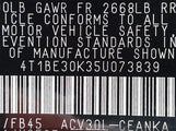 Toyota Camry Le 4T1BE30K35U073839 снимка