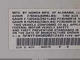 Honda Pilot Ex-L 5FNYF4H58DB012445 photo