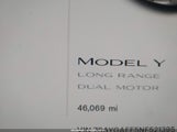 Tesla Model Y Long Range Dual Motor All-Wheel Drive 7SAYGAEE5NF521395 снимка