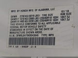 Honda Odyssey Ex-L 5FNRL6H79KB043646 photo