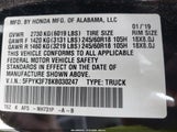 Honda Ridgeline Rtl-E 5FPYK3F78KB030247 photo