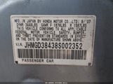 Honda Fit JHMGD38438S002352 снимка