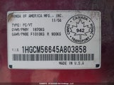 Honda Accord 1HGCM56645A803858 снимка