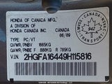 Honda Civic Dx-G 2HGFA16449H115816 снимка