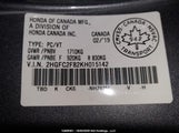 Honda Civic Sport 2HGFC2F82KH015142 снимка