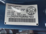 Honda Civic Sport 2HGFA1F63AH027653 снимка