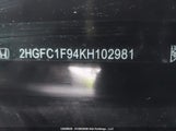 Honda Civic Touring 2HGFC1F94KH102981 снимка