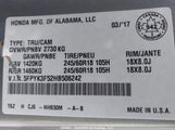 Honda Ridgeline Rtl 5FPYK3F52HB506242 снимка