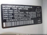 BMW X3 xDrive28I 5UXWX9C53H0D96164 снимка