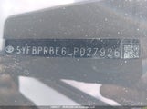Toyota Corolla Le 5YFBPRBE6LP027926 снимка