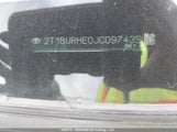 Toyota Corolla Le 2T1BURHE0JC097435 снимка