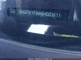 Honda Civic Touring 2HGFE1F94NH003611 снимка