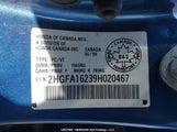 Honda Civic Dx/Dx-A 2HGFA16239H020467 снимка