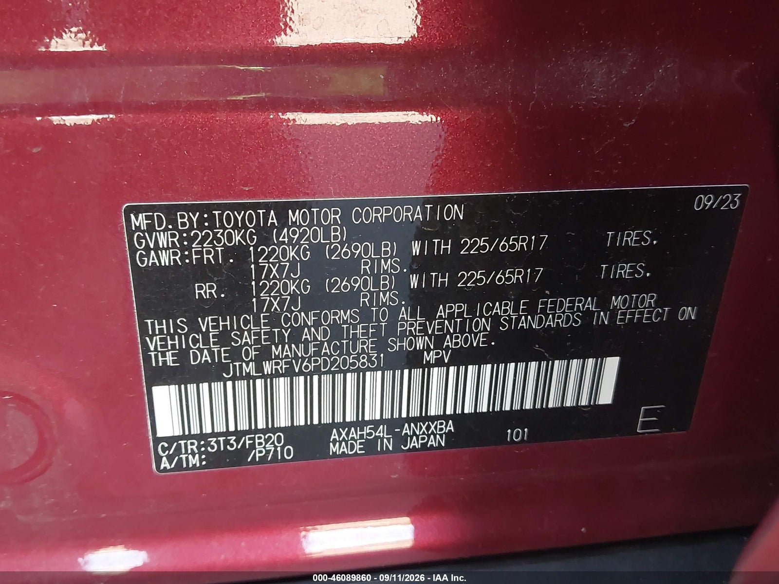 2023 Toyota RAV4 Hybrid, auction photo 9