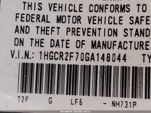 2016 HONDA ACCORD EX