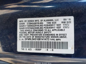 2016 HONDA ODYSSEY SE