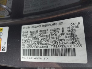 2019 HONDA ACCORD EX