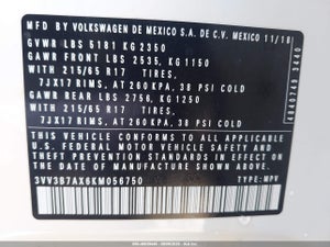 2019 VOLKSWAGEN TIGUAN 2.0T SE/2.0T SEL/2.0T SEL R-LINE/2.0T SEL R-LINE BLACK